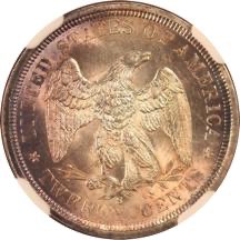 USA 1875 S/S 20 cent reverse
