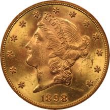 USA 1898S Liberty 20 dollar AV obverse