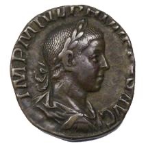 Roman Empire circa 239AD Philip II AE sestertius obverse
