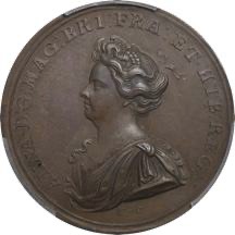 Great Britain 1709 Queen Anne - Capture of Tournai Bronze Medal