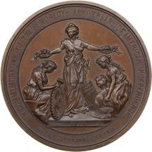 USA 1876 Centennial of Independence Bronze Medal obverse