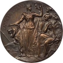 Spain 1910 Exposition of Spanish Art - Centenary of Mexican Independence Bronze Medal obverse