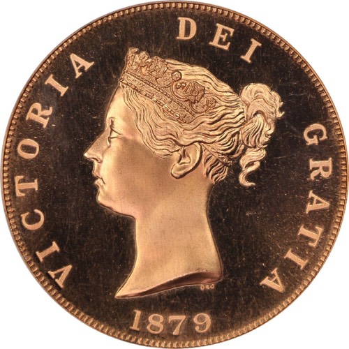 Great Britain 1879 dated Queen Victoria Fantasy coin obverse