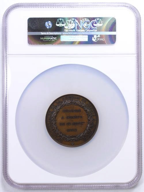 Switzerland 1864 50th Anniversary of Unification Bronze Medal reverse NGC oversize holder