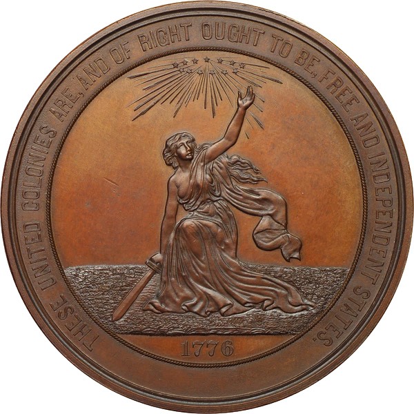 USA 1876 Centennial of Independence Bronze Medal reverse